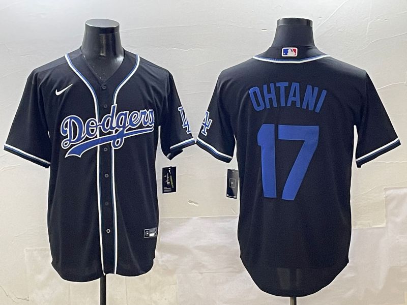Men 2025 Los Angeles Dodgers #17 Ohtani Black Three generations Fashion Nike MLB Jersey style 17